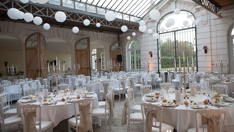 Réception privée dans une orangerie d’un château de la Loire